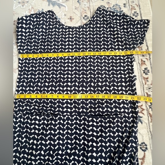 COS A-line Dress Lagenlook Geometric Print front pockets 100% Cotton sz XS - Picture 9 of 12
